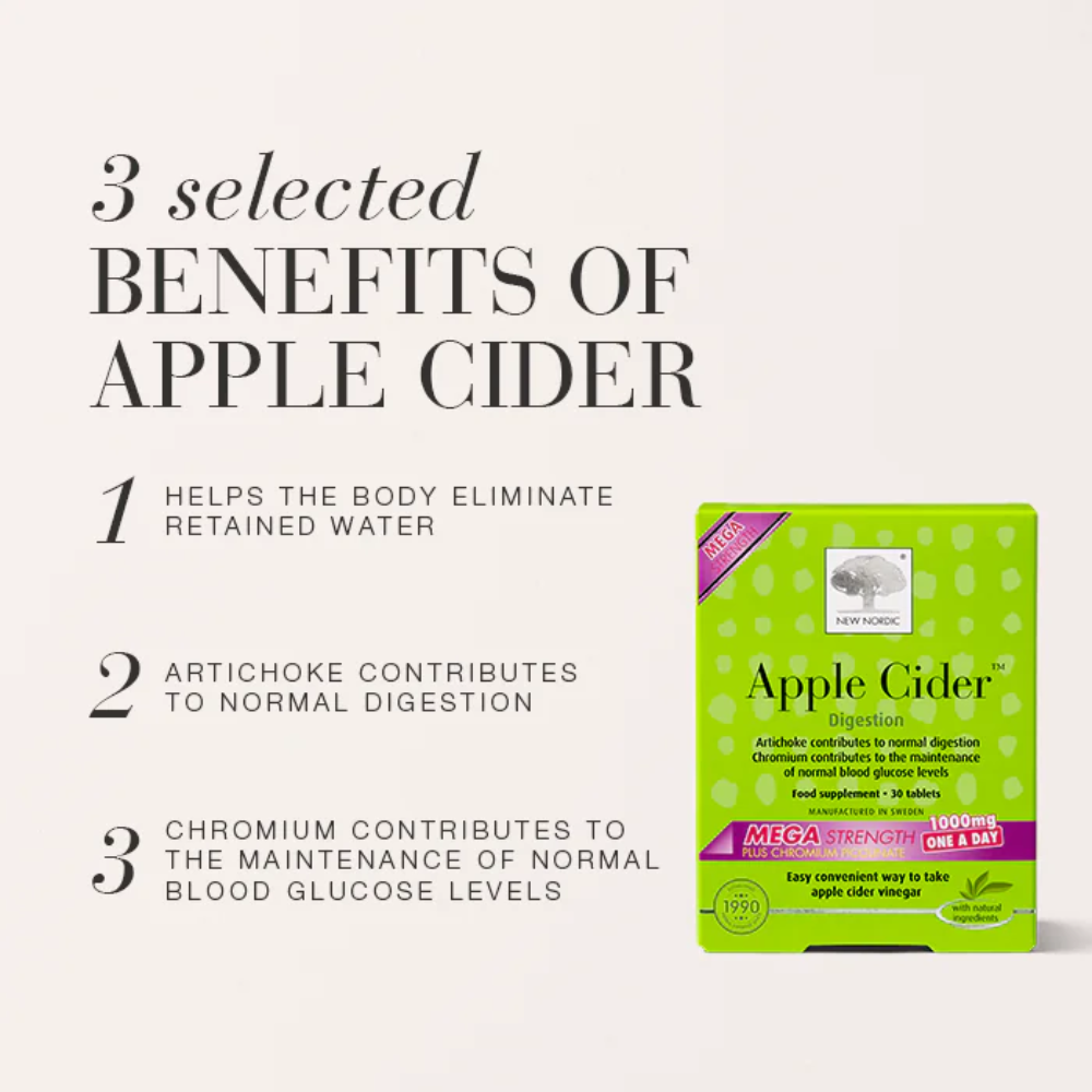 New Nordic Apple Cider Mega Food Supplement With Apple Cider Vinegar