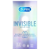 Durex - Invisible Extra Lubricated Condoms 12 un.