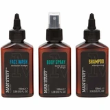 Man'Stuff - 洗面奶 100 毫升 沐浴喷雾 100 毫升 洗发水 100 毫升 1 单位