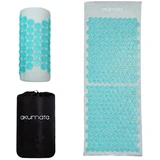 Akumata - Long Acupressure Mat with Pillow 1&nbsp;un. Gray and Mint