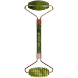Acus Med - Rodillo de masaje Gua Sha de jade con cabeza estriada 1&nbsp;un. Green