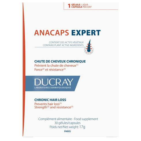 Ducray - Anacaps 治疗慢性脱发的专家级食物补充剂