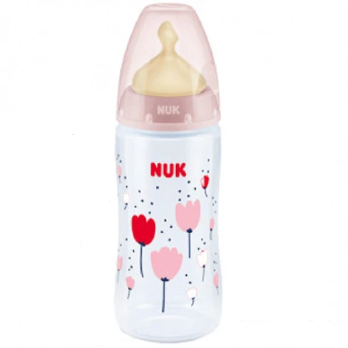 Nuk first choice bottle with latex fashion teat