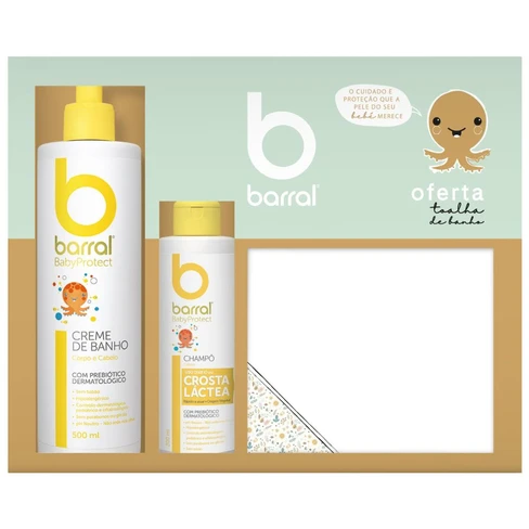 Barral - Babyprotect Shower Cream 500mL + Shampoo 200mL + Baby Bath Towel