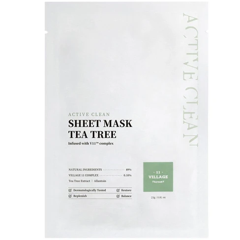 Village 11 Factory - Foglio attivo pulito Mask Tea Tree