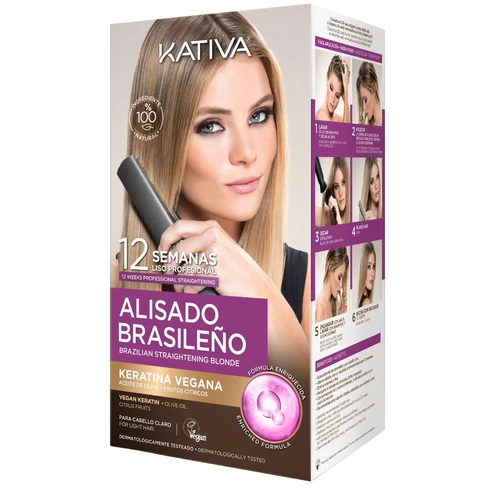 Kativa Brazilian Straightening Rubio con queratina vegana