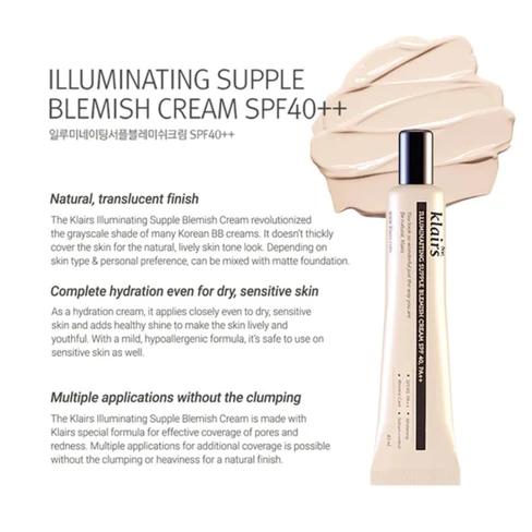 Illuminating Supple Blemish Cream SPF40/ PA++ - All Skin Tones - Dear,  Klairs | Buy at Sweetcare - SweetCare Albania