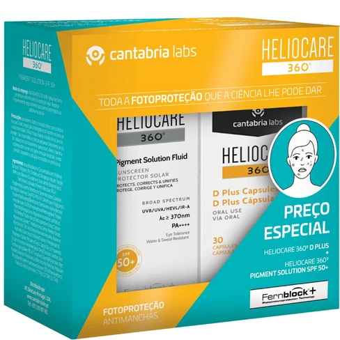 Heliocare - 360º D Plus Capsules 30 caps. + Pigment Solution Fluid 50mL