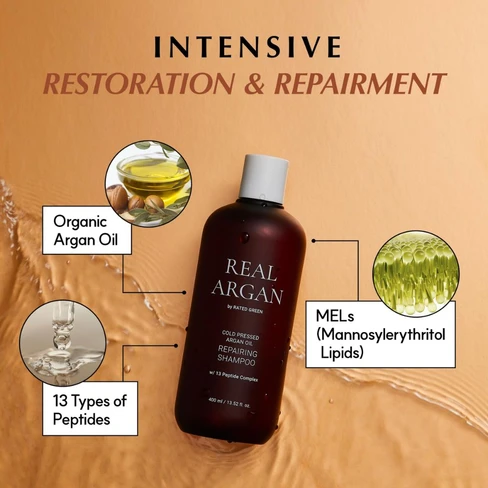 Shampooing Rated Green REAL ARGAN 400 ml