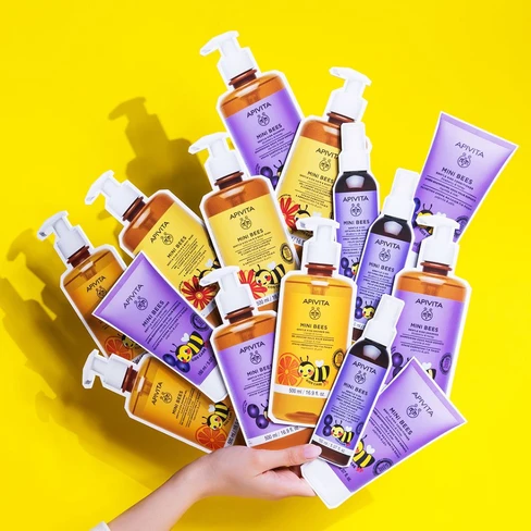 Mini Bees Gel de ducha suave Kids con naranja y miel - Apivita
