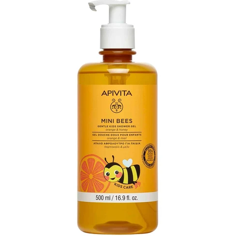 Mini Bees Gel de ducha suave Kids con naranja y miel - Apivita
