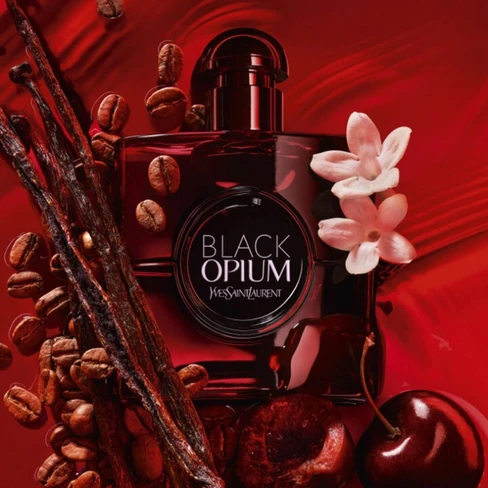 Yves Saint Laurent Black Opium Agua de perfume Over Red