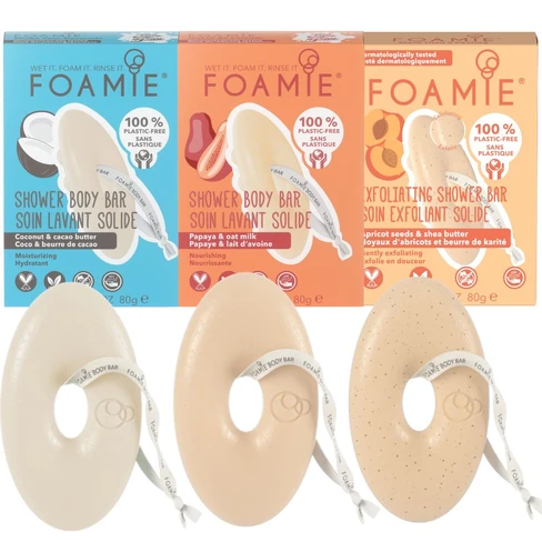 Foamie Body Bar – 2-in-1 Duschseife Mit Pflegenden Ölen, PH-optimiert, Mit Massageeffekt – Für Weiche, Gereinigte Haut