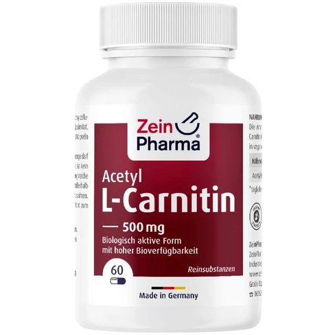 beneficios acetil l carnitina ZeinPharma Acetil L-Carnitina 500 mg Complemento alimenticio Rendimiento  mental