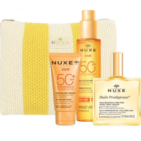 Nuxe - Tanning Oil SPF50+ 150mL + Sun Cream SPF50+ 50mL + Huile Prodigieuse 50mL