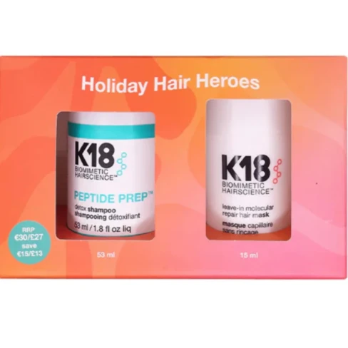 K18 - Leave-In Molecular Repair Hair Mask 15mL + Peptide Prep Detox Shampoo 53mL