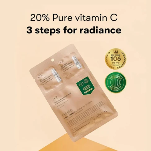 Vita-Light Todo en Uno Iluminador Facial en 3 Pasos Mask - VT