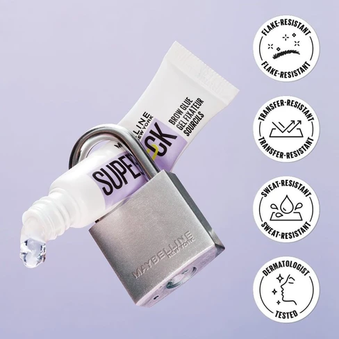 Maybelline Superlock Brow Glue Augenbrauengel (transparent) – 24h Halt Ohne Kleben, 2er-Set