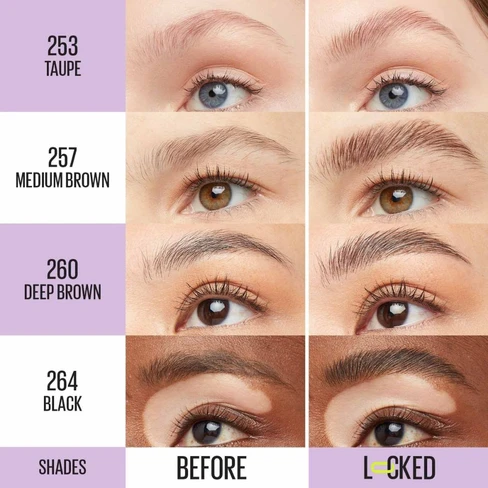 Maybelline Superlock Brow Glue Augenbrauengel (transparent) – 24h Halt Ohne Kleben, 2er-Set
