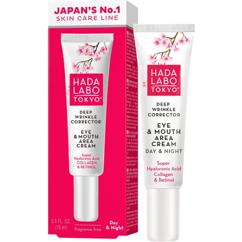 Deep Wrinkle Corrector Eye and Mouth Cream Anti-Aging - HADA LABO