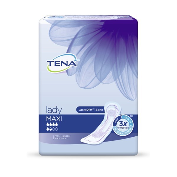 Tena Lady Maxi Instadry Pad Triple Protection 12 un.