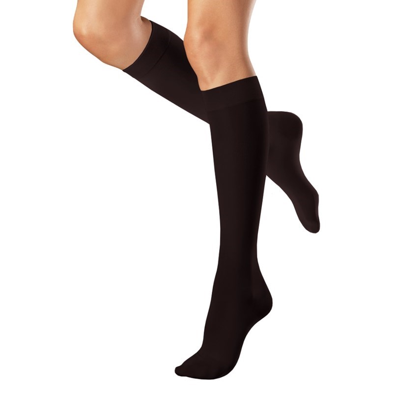Elastic Stockings Class 1 Compression Knee with Toecap Black - Venosan ...
