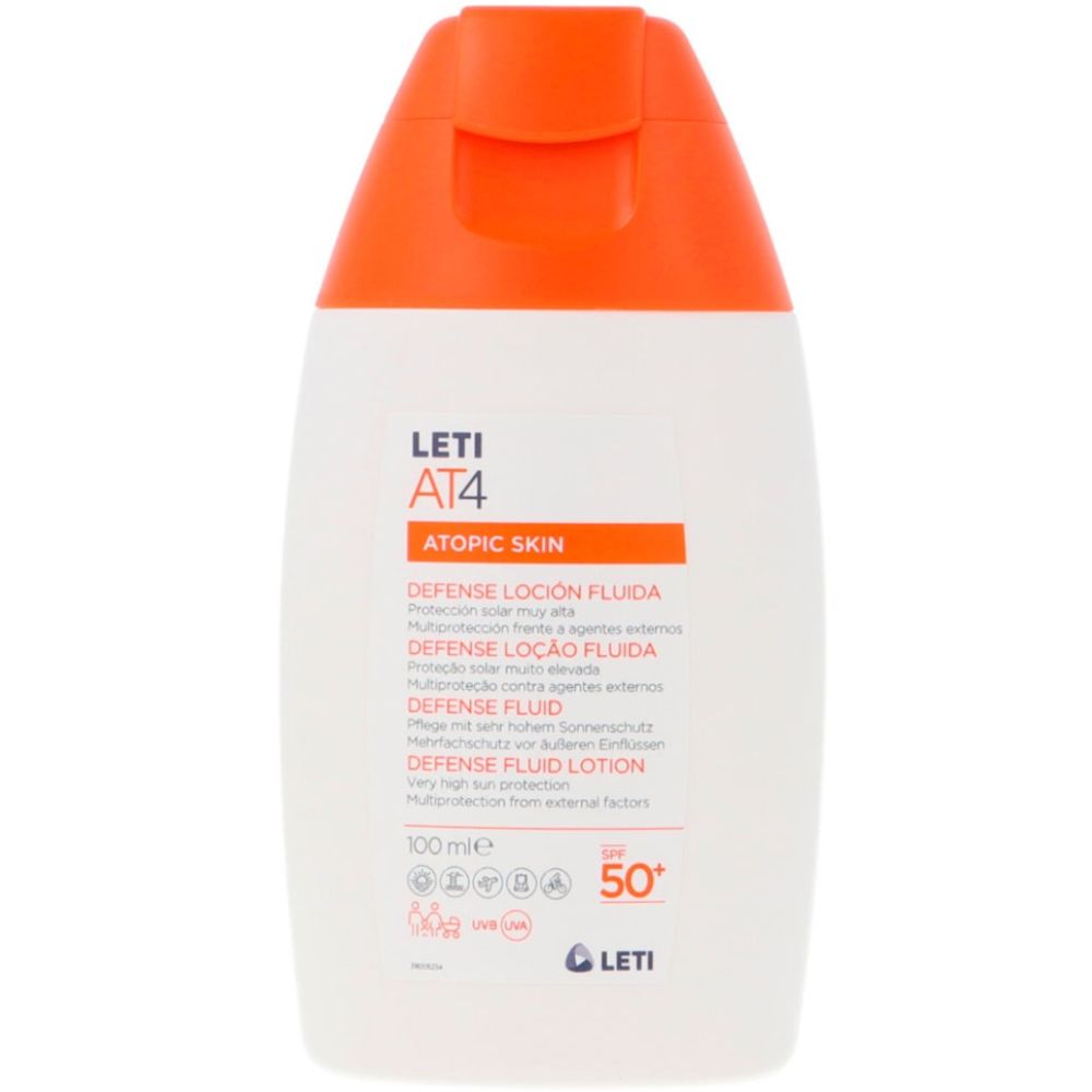 Leti at4 Atopic Skin Defense Fluid Lotion 100mL SPF50+