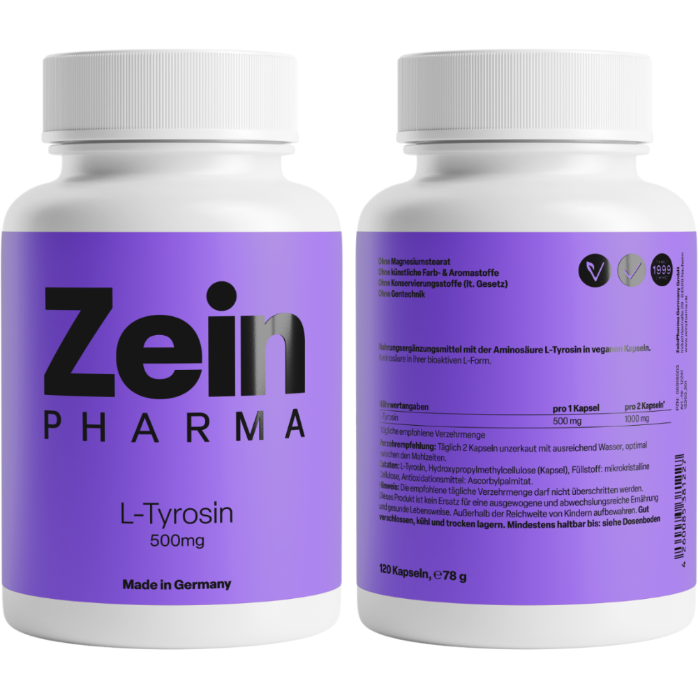 ZeinPharma L-Tyrosine 500mg Brain Health Food Supplement - SweetCare ...
